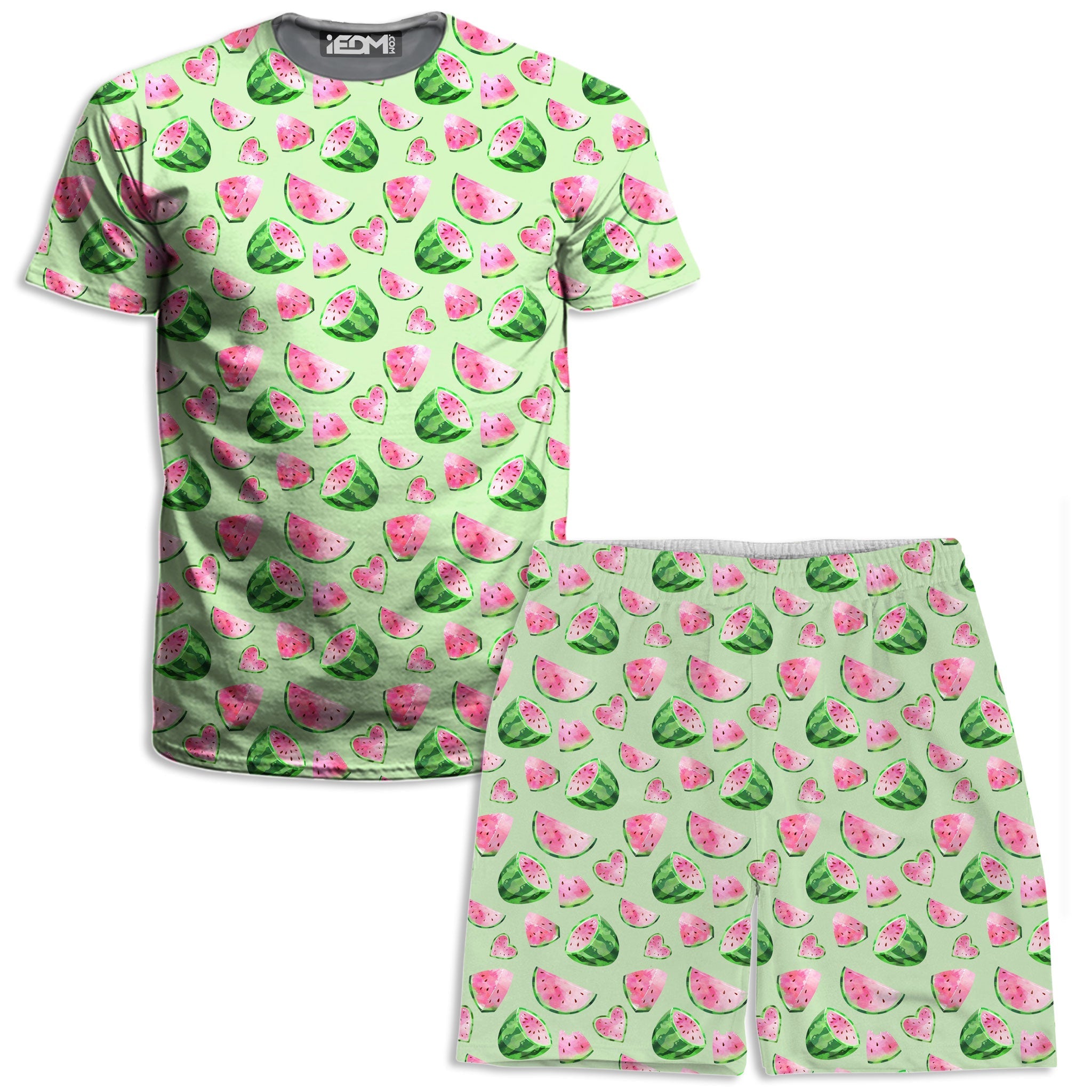 Watermelon Pattern T-Shirt and Shorts Combo