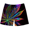 Blacklight Weed Swim Trunks