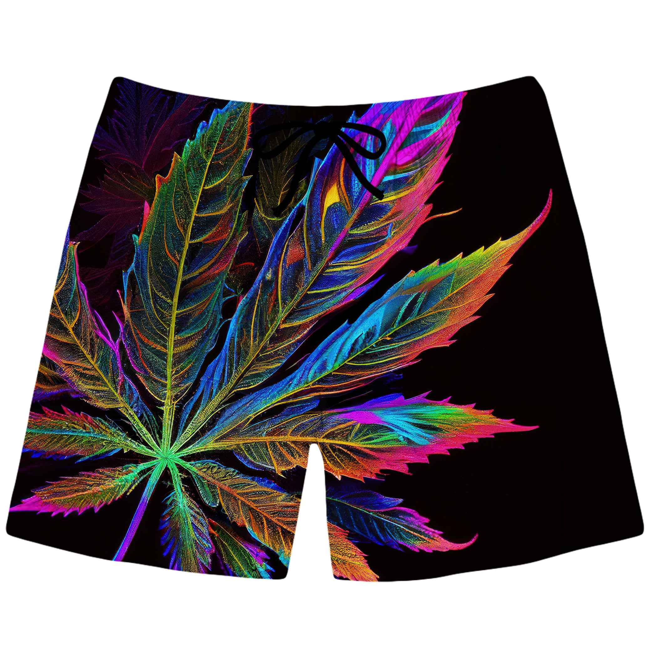 Blacklight Weed Swim Trunks