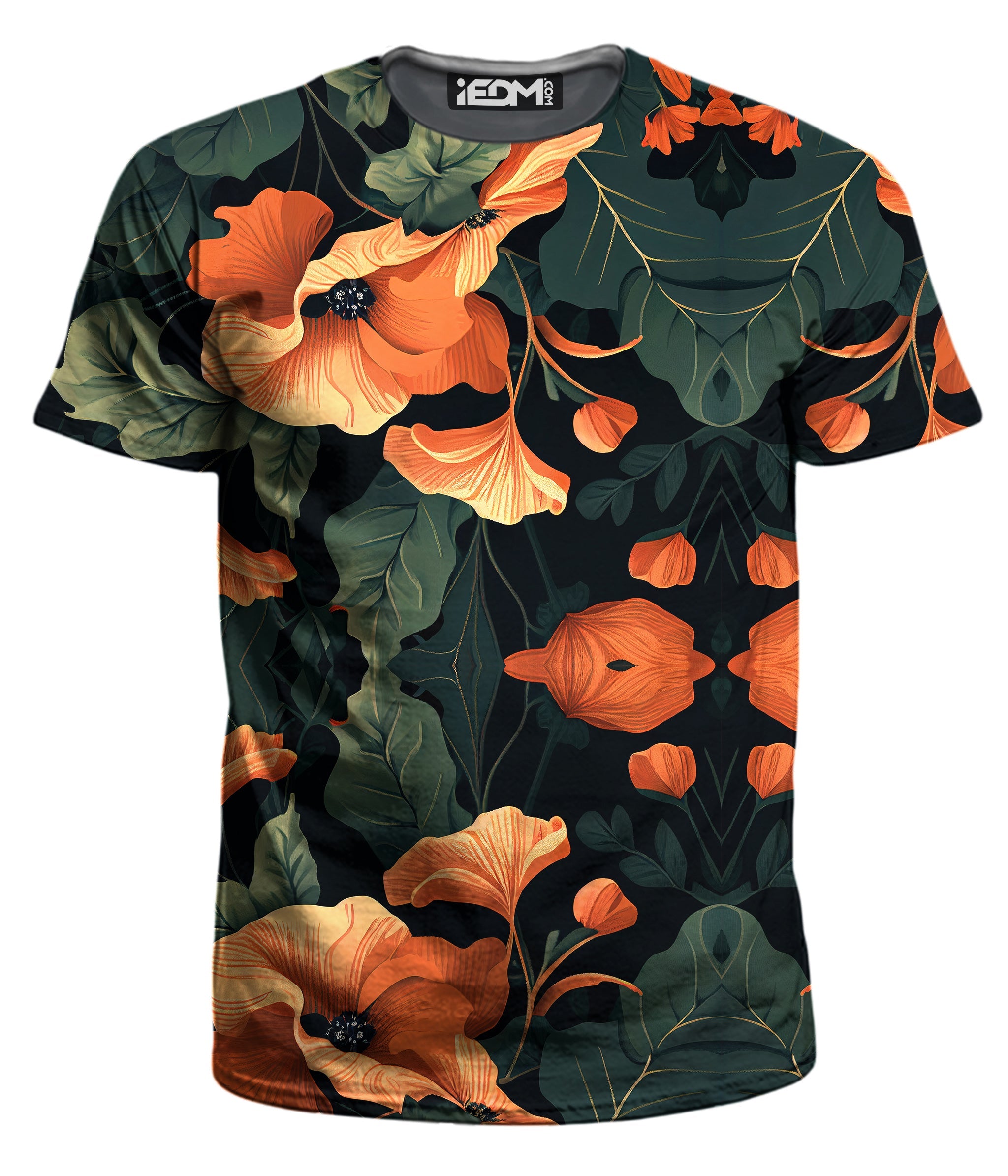 Tangerine Floral Men's T-Shirt