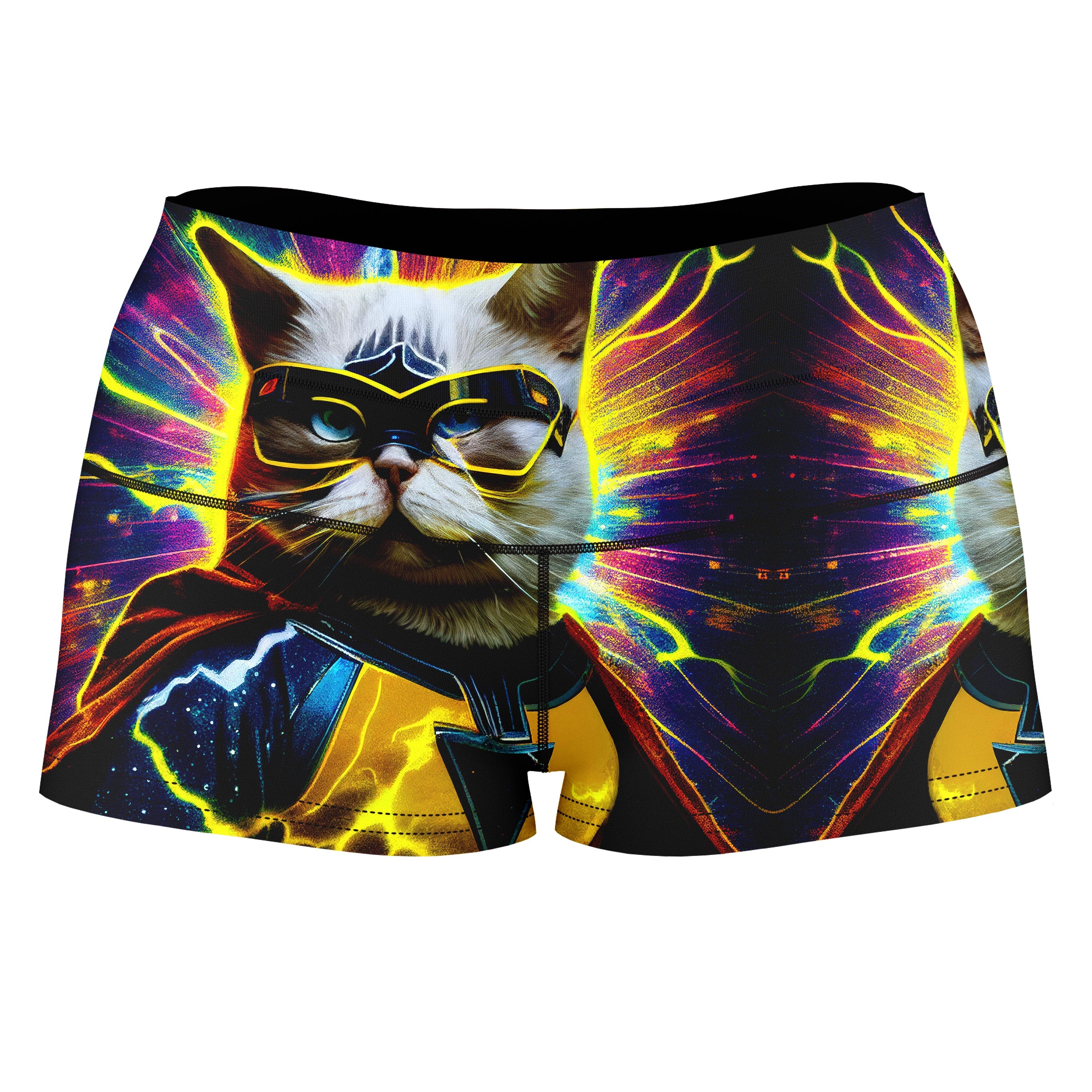 Cat Hero High-Waisted Women's Shorts