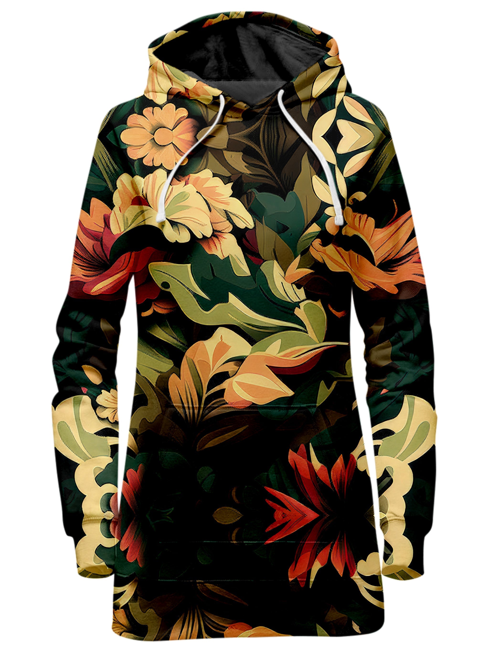 Floral Camo Hoodie Dress