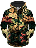 Floral Camo Unisex Zip-Up Hoodie