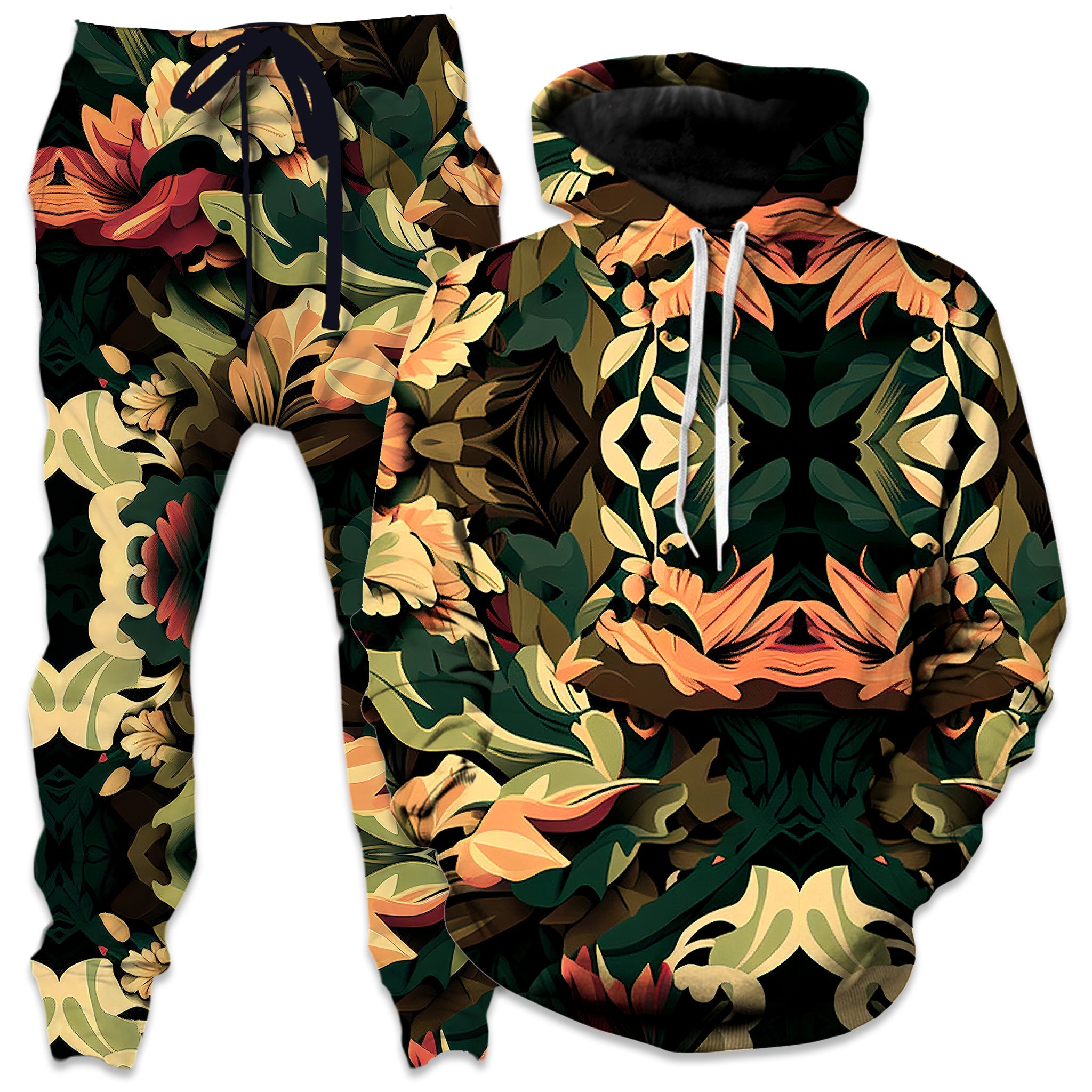 Floral Camo Hoodie and Joggers Combo