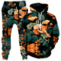 Tangerine Floral Hoodie and Joggers Combo