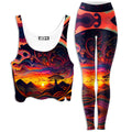Acid Sunset Crop Top and Leggings Combo