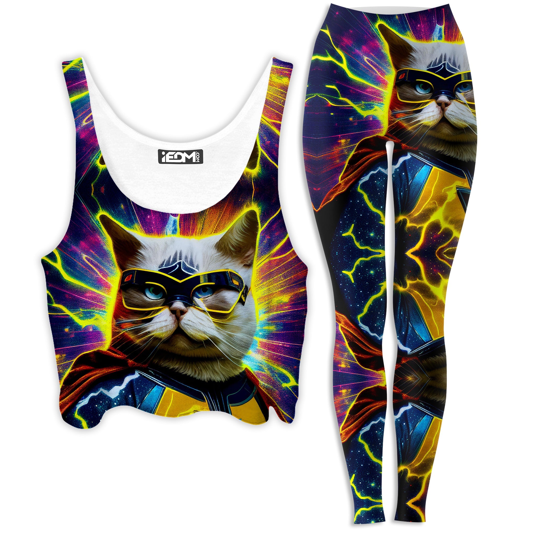Cat Hero Crop Top and Leggings Combo