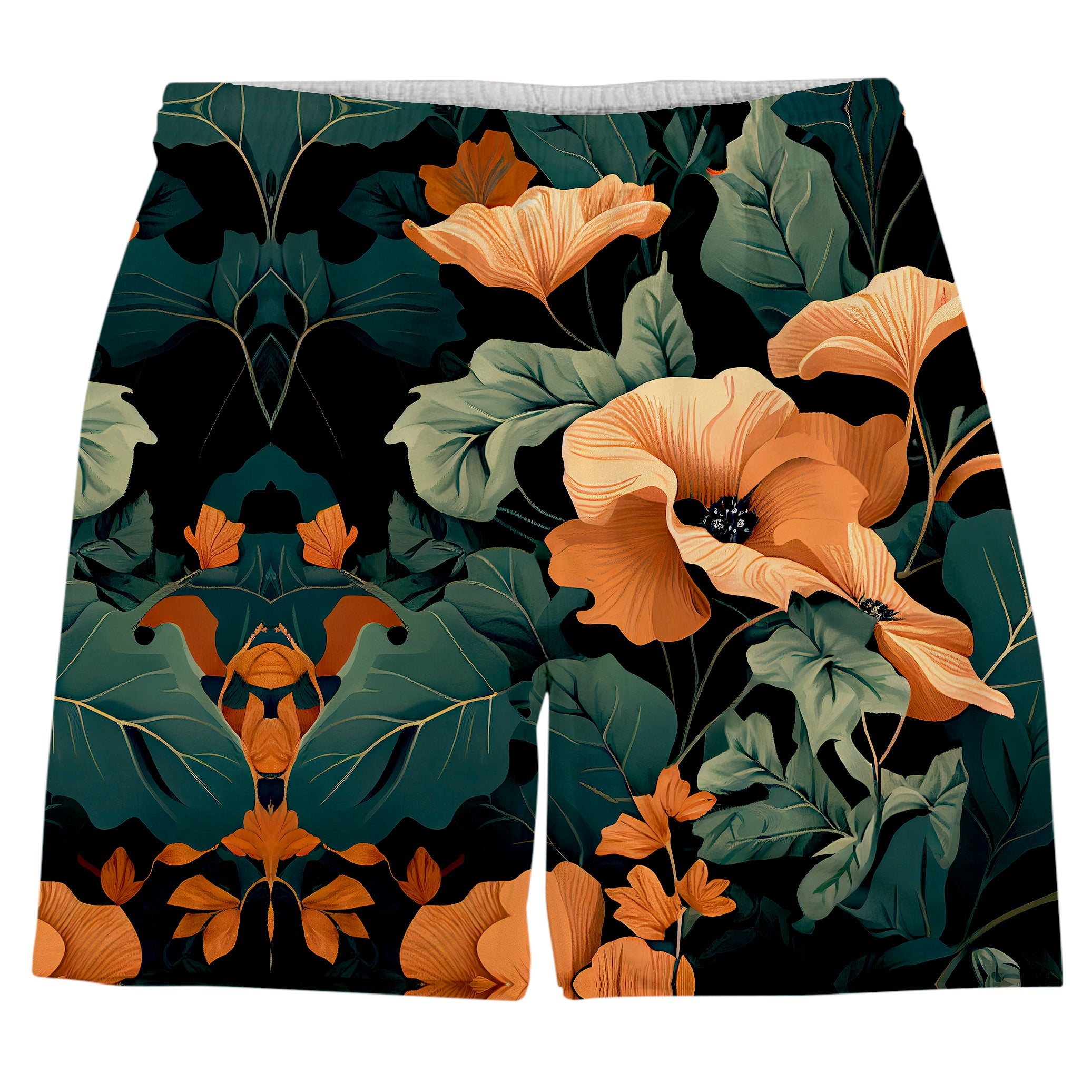 Tangerine Floral Weekend Shorts