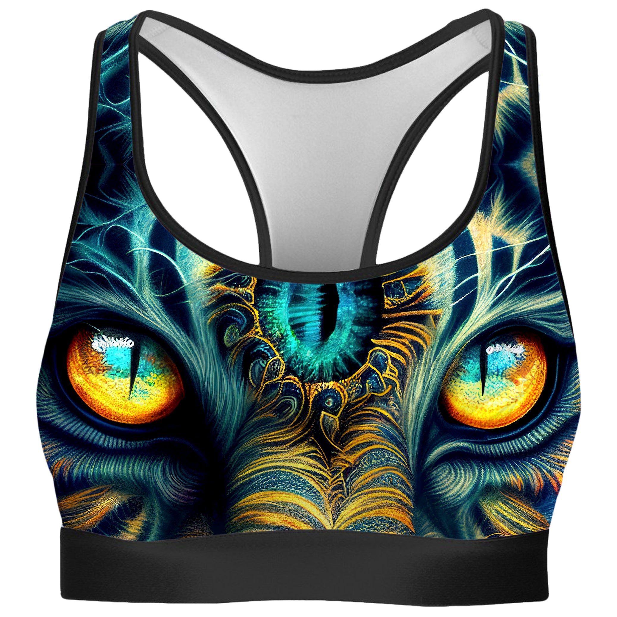 Tiger Eyes Psychedelic Rave Bra