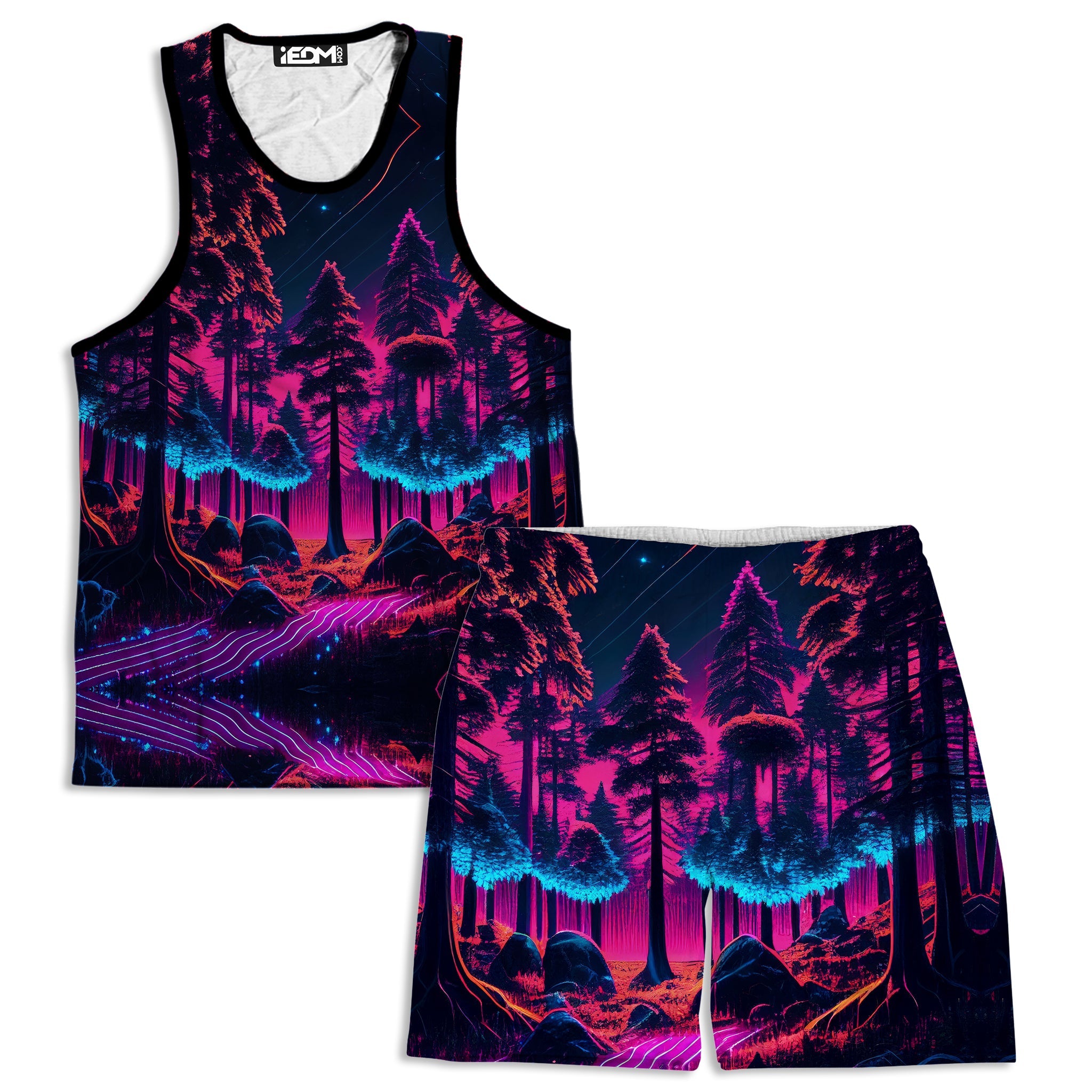 Neon Forest Men's Tank and Shorts Combo