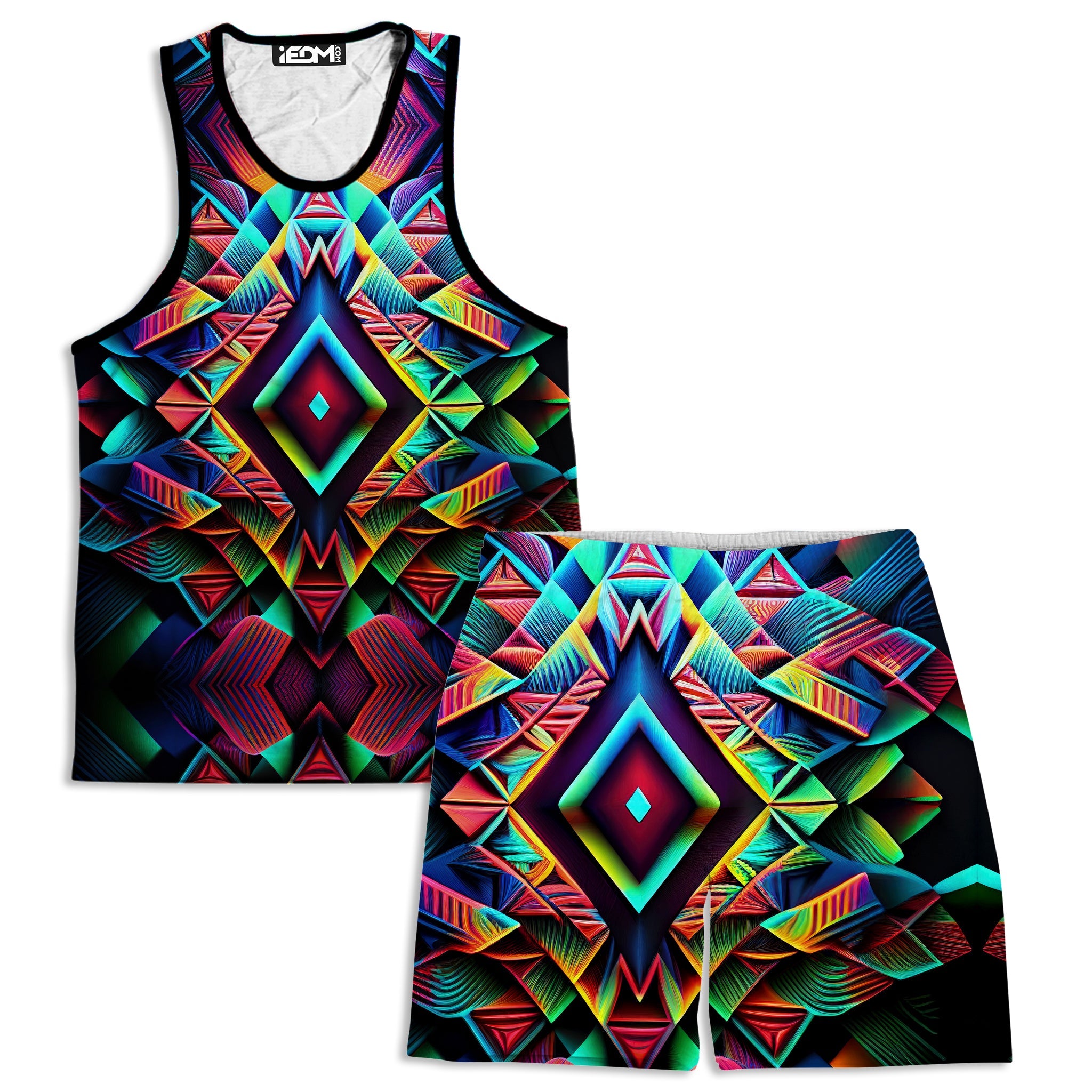 Psychedelic Tribal Men's Tank and Shorts Combo