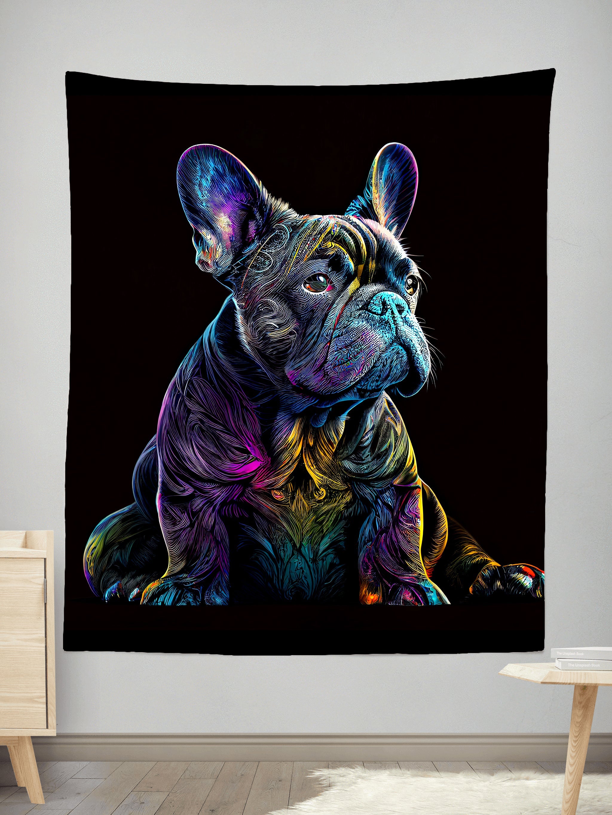 Brindle French Bulldog Tapestry