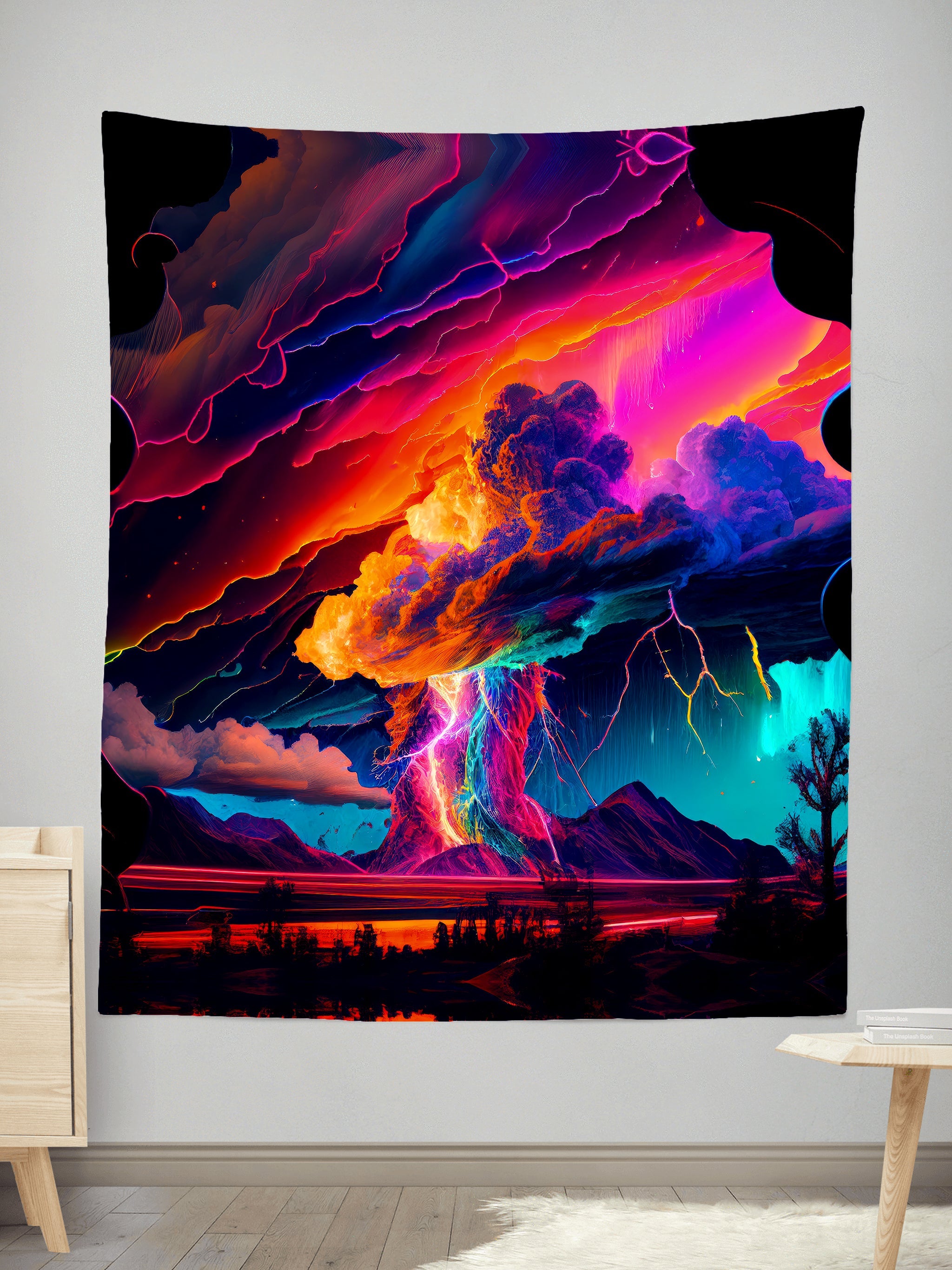 Rainbow Storm Tapestry