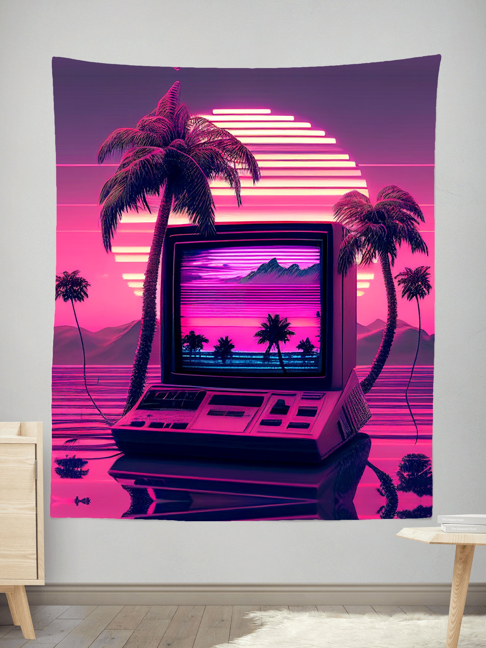 Vapor Palm Trees Tapestry