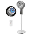 44" Pedestal Fan, 20 dB Silent, 8 Speeds, Remote, LED, 12H Timer, White