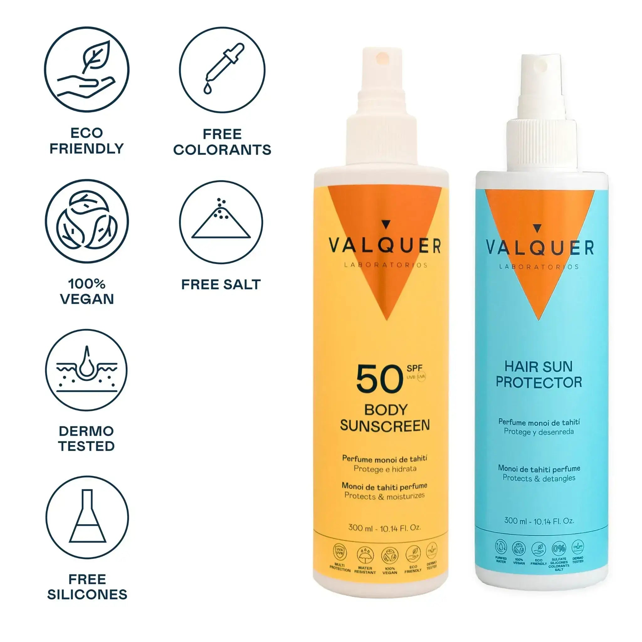 Pack Protector Solar Corporal SPF 50 y Protector Solar Capilar - 600 ml