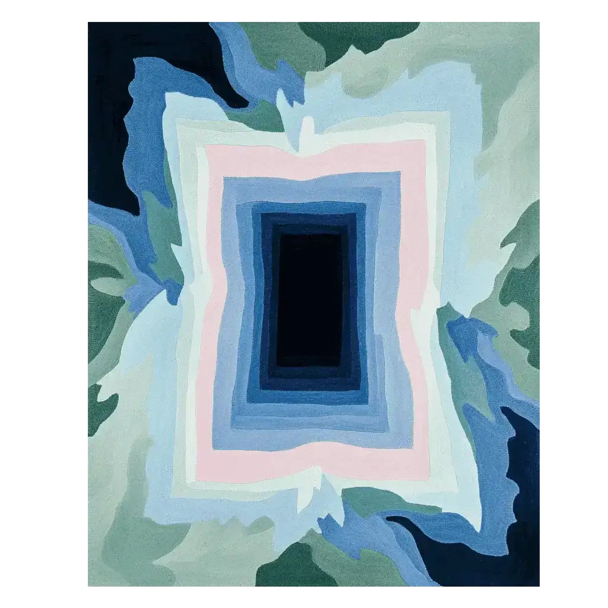 Icy Mirage Layers Hand Tufted Rug