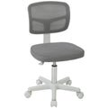 Ergonomic Mesh Desk Chair with Curved Back, Height Adjustable Swivel & Casters, for Home Office Vanity or Study, Dark Grey