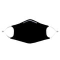 Black Face Mask With (4) PM 2.5 Carbon Inserts