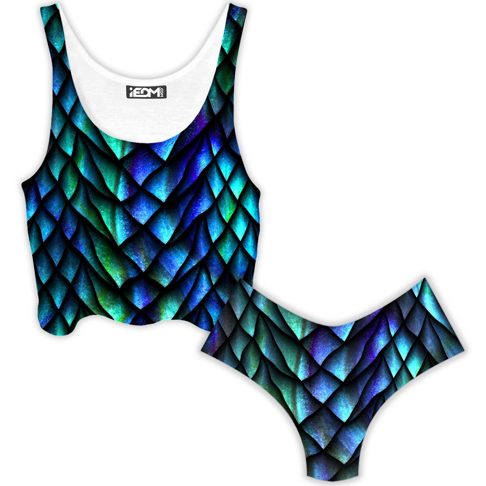 Dosed Dragon Scale Crop Top and Booty Shorts Combo