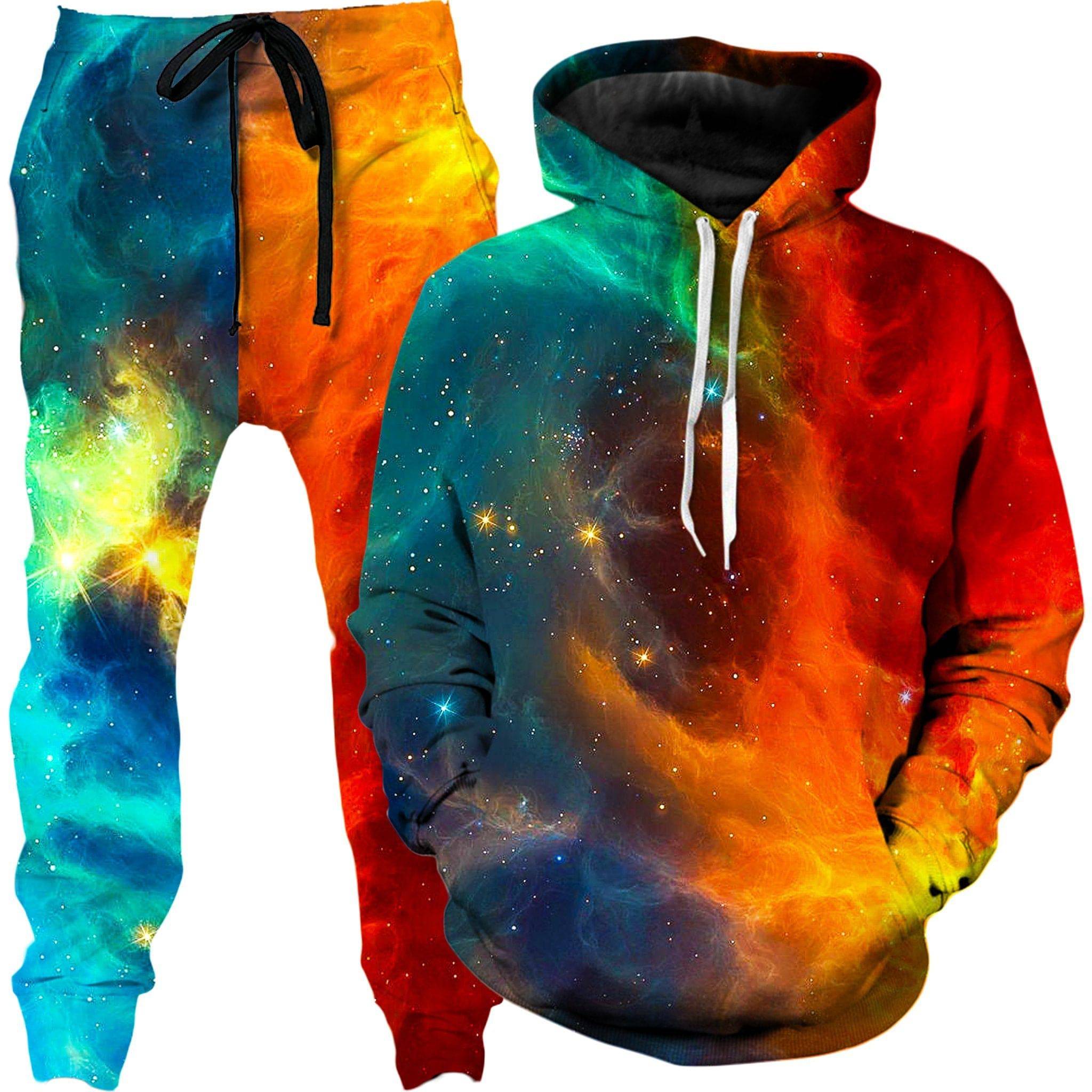 Fire and Ice Galaxy Hoodie and Joggers Combo