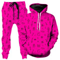 Pink Pattern Hoodie and Joggers Combo