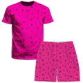 Pink Pattern T-Shirt and Shorts Combo