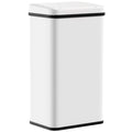 50L Touchless Sensor Bin with Soft-Close Lid, Fingerprint-Resistant SS, White