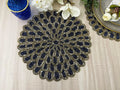 Flower Petals Beaded Scalloped Placemat Set of 4
