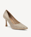 EternalPace Diamond Pointed Toe Heeled Pump - Gold / US 7.5 | EU 38 | UK 5.5
