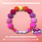 Pink - Personalised Pom Pom Dog Collar