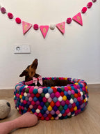 Pom Pom Garland -  Personalised Birthday Bunting - Pink