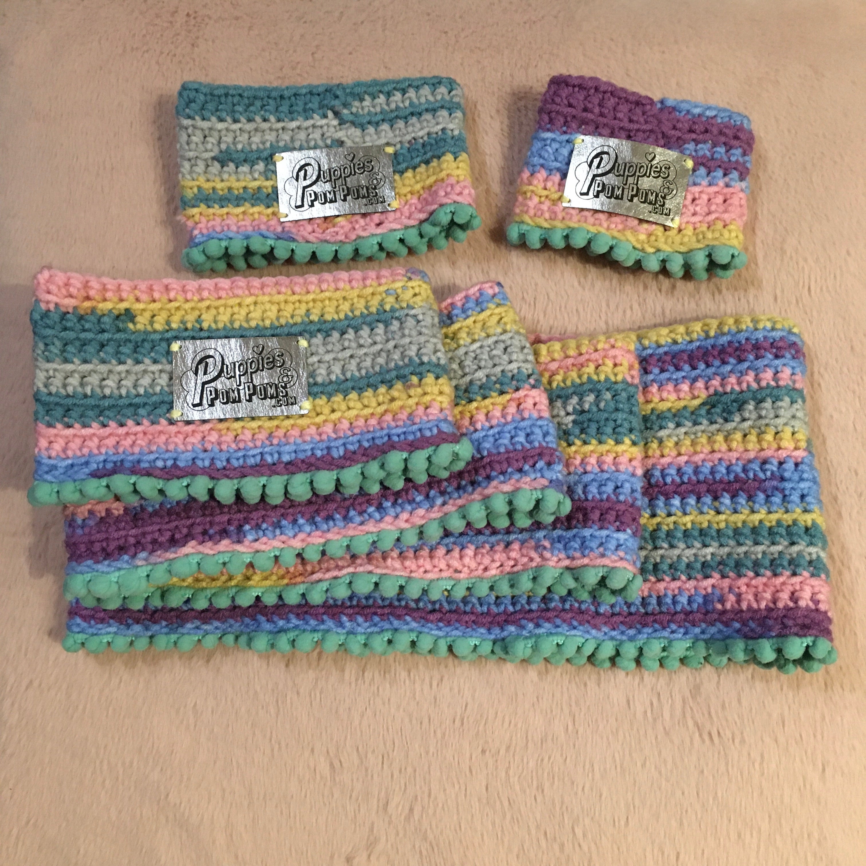 Minty Pastels Crochet Snood / Buff
