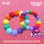 Pom Pom Bracelet - Rainbow