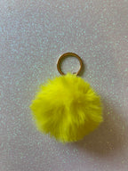 Mixed colours - Mini PomPom Keyrings - (without clips)