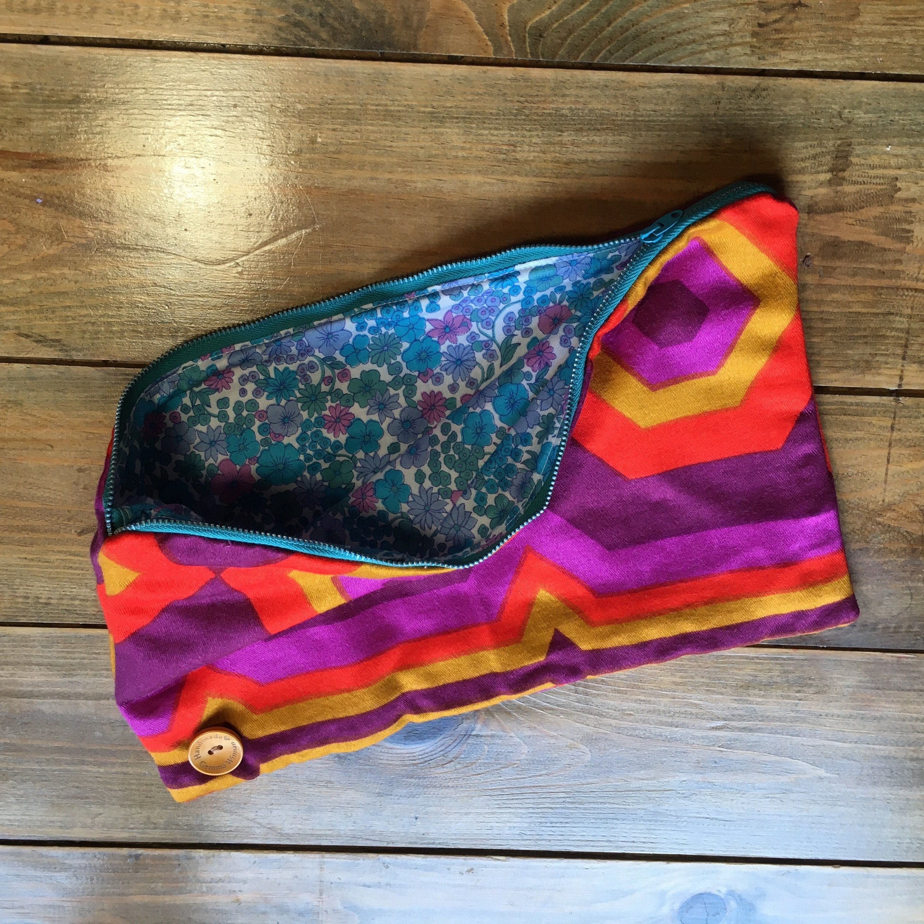 Vintage Fabric Handmade Clutch Bag