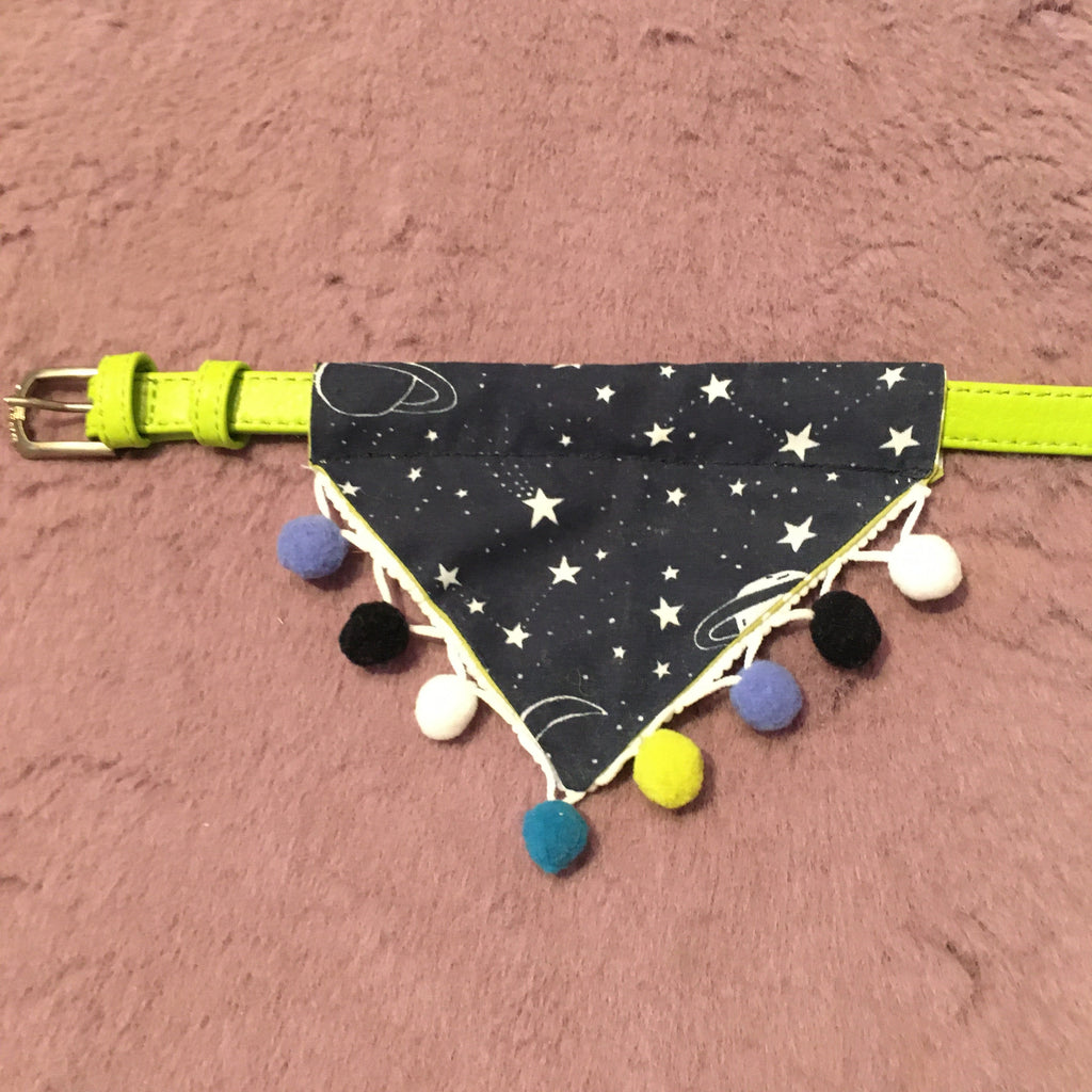 Space Exploration Pom Pom Dog Bandana