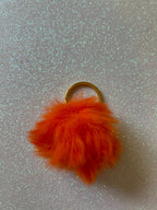 Mixed colours - Mini PomPom Keyrings - (without clips)