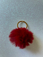 Mixed colours - Mini PomPom Keyrings - (without clips)
