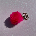 Mixed colours - Mini PomPom Keyrings - (without clips)