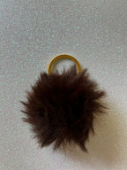 Mixed colours - Mini PomPom Keyrings - (without clips)