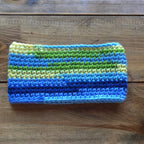 Rainbow Blues Crochet Dog Snood / Buff