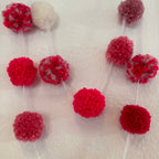 Pom Pom Garland - Pink Traditional Wool