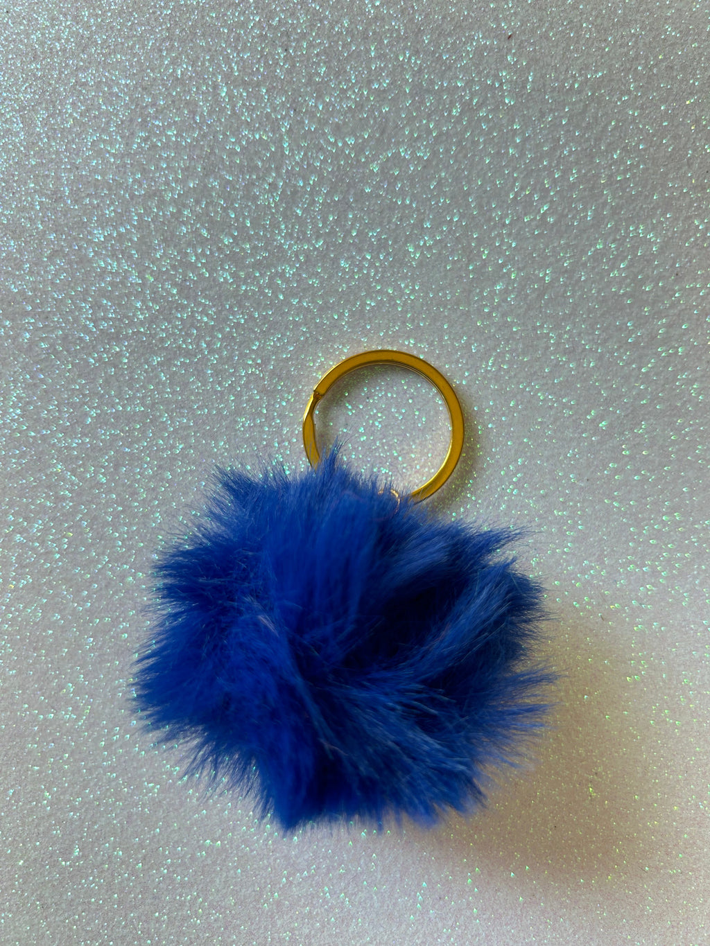Mixed colours - Mini PomPom Keyrings - (without clips)