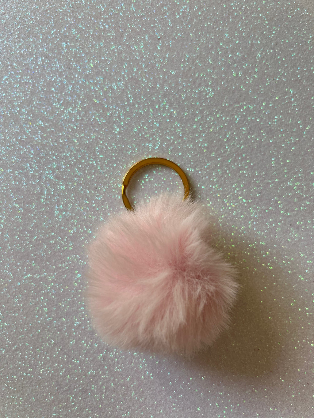 Mixed colours - Mini PomPom Keyrings - (without clips)