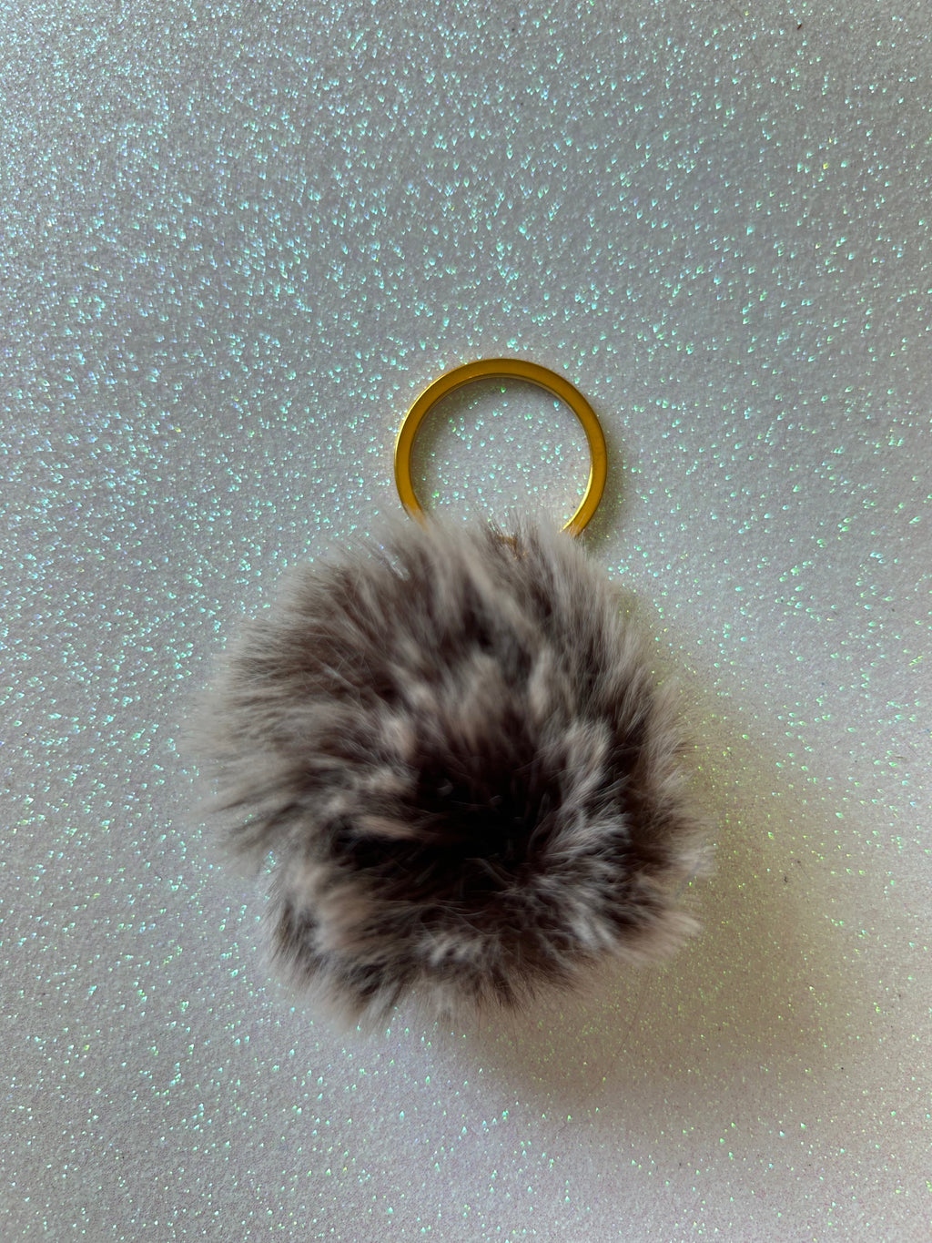Mixed colours - Mini PomPom Keyrings - (without clips)