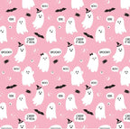 Cute Pink Ghosts Halloween Scrunchie