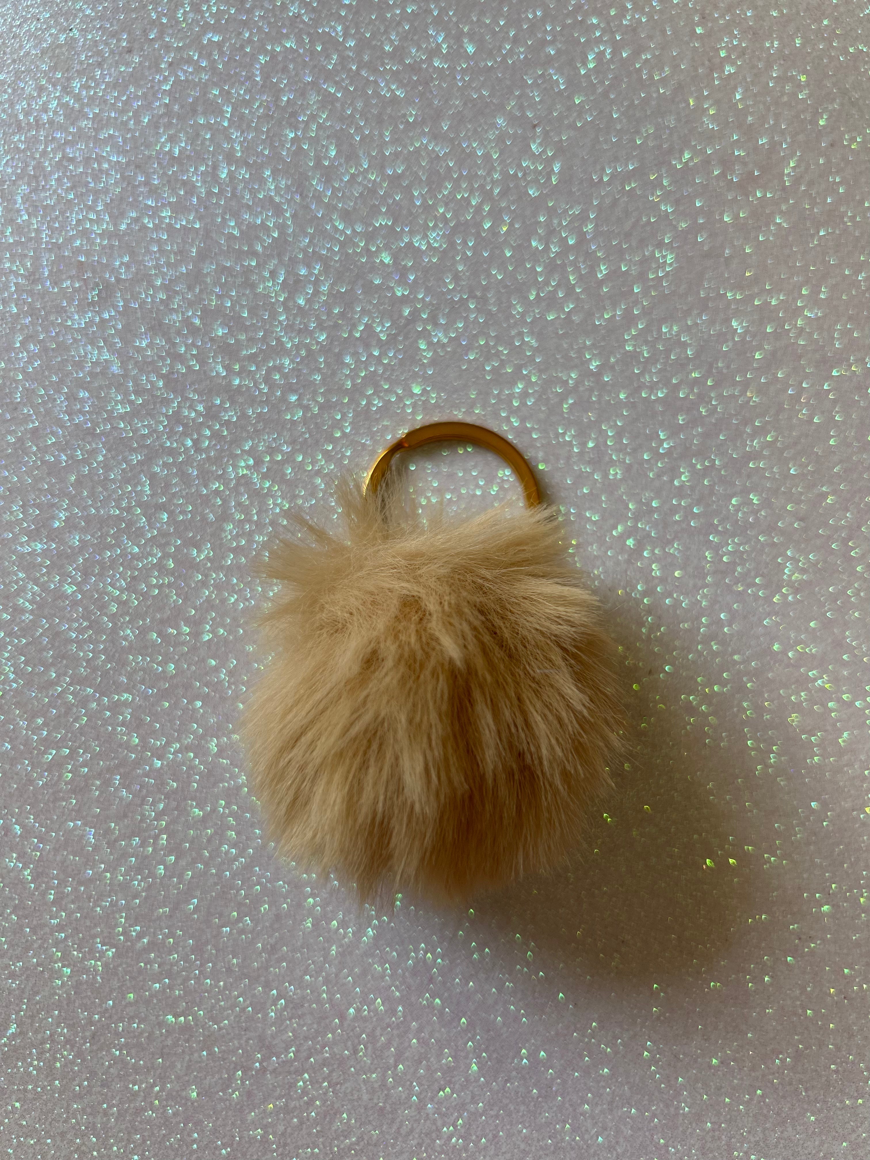 Mixed colours - Mini PomPom Keyrings - (without clips)