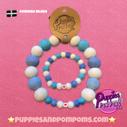 Pom Pom Bracelet - Cornish Blues / Baby Blues - Small Balls