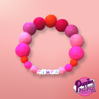Pink - Personalised Pom Pom Dog Collar